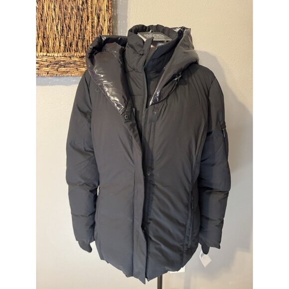 NEW Bernardo Large Black Puffer Coat Layered Hooded Water Resistant Winter $180 - Picture 10 of 16
